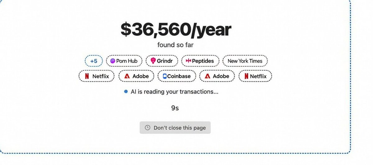 Screenshot showing savings